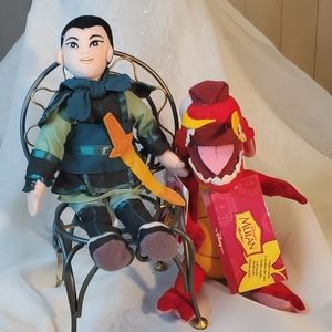 ⛩️MULAN'S "MULAN WORRIER" &  "MUSHU"⛩️     1990  NWT               Sold as a set